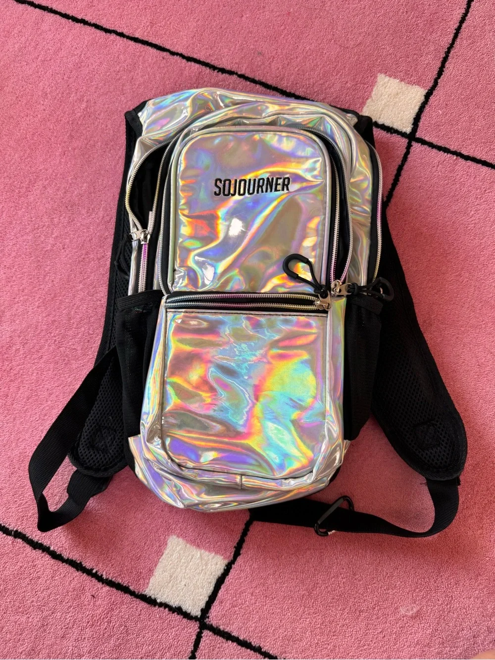 Sojourner Holographic Silver Backpack